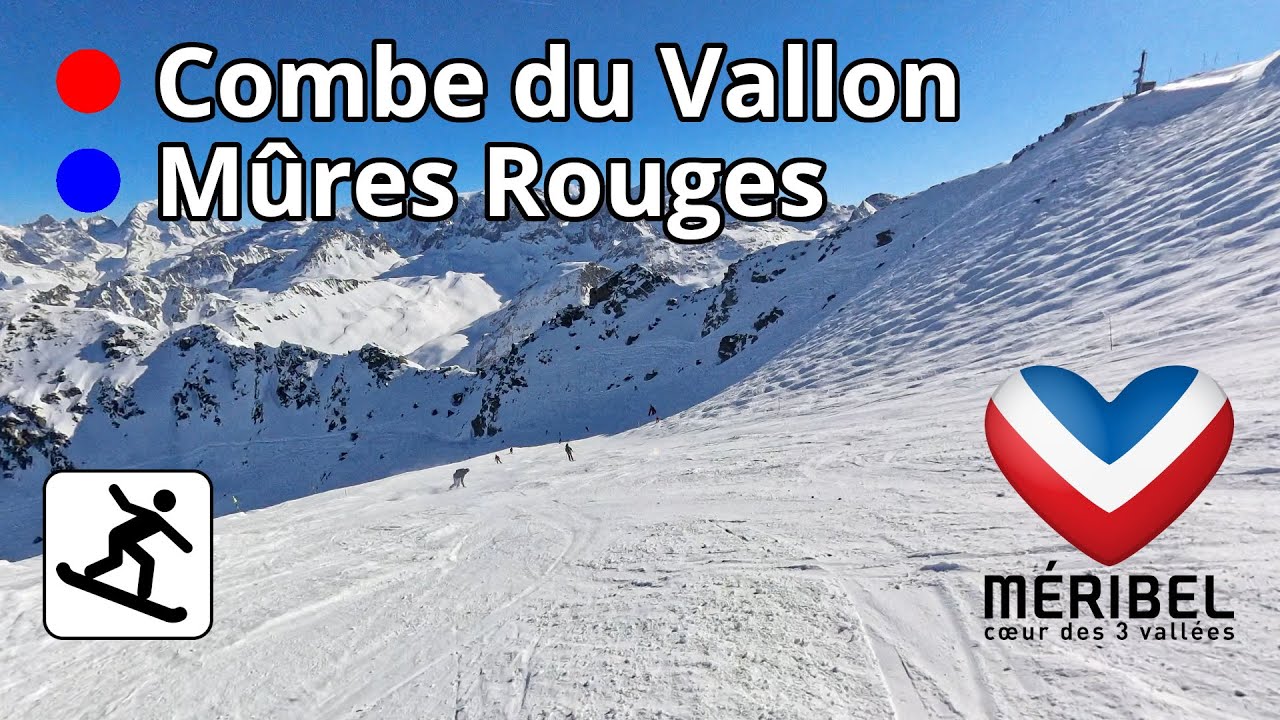 Snowboarding Les Trois Vall&eacute;es, M&eacute;ribel - Mont Vallon - Combe du Vallon, M&ucirc;res Rouges