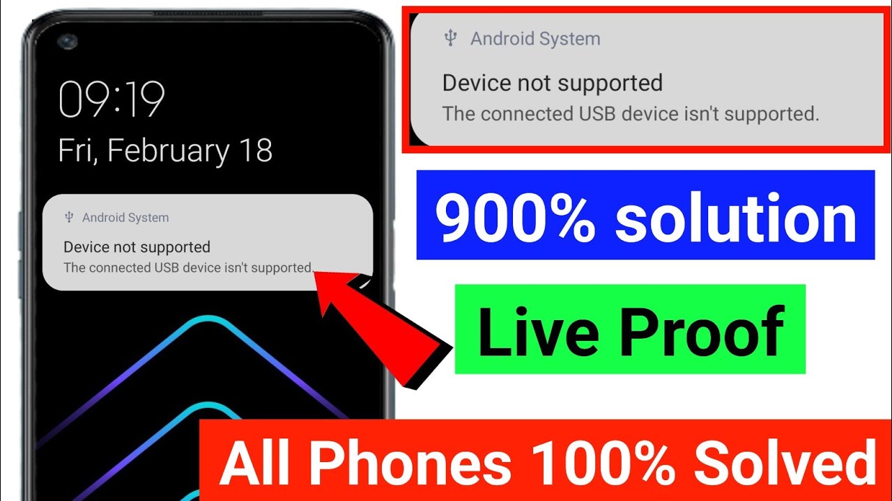 Device Not Supported: The Connected USB Device Isn't Supported | USB Not Supported Problem Soluti...