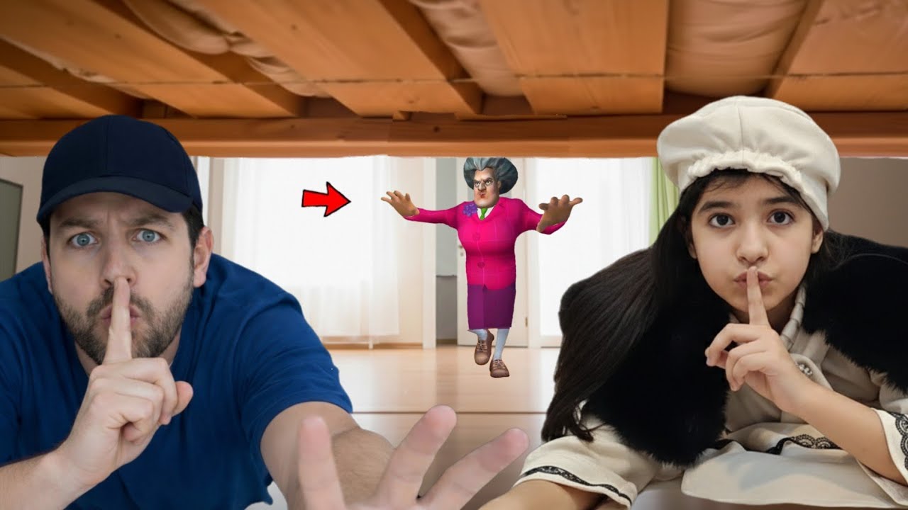 GERÇEK KORKUNÇ SCARY TEACHER BİZİM EVİMİZE GELDİ VAMPİR MAKYAJI YAPTIK