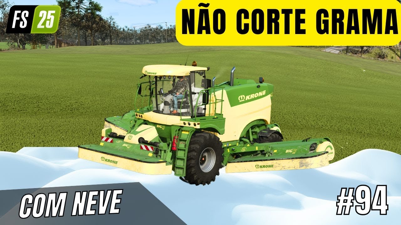 #94 Começar do Zero dia 138 | DÁ RUIM cortar GRAMA com NEVE! Farming Simulator 25
