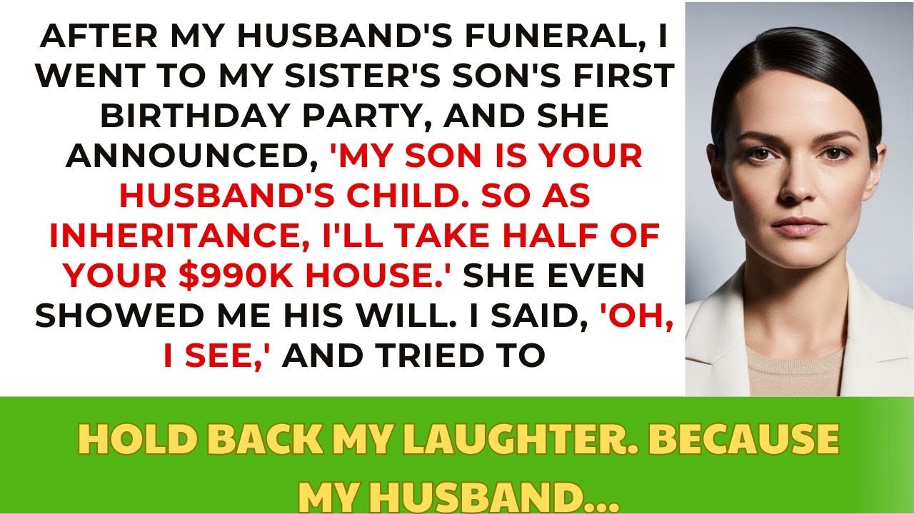 After my husband's funeral, sister revealed that her son was my husband's child and showed his will
