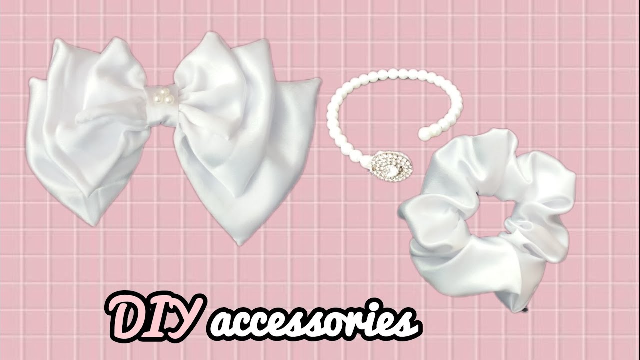 3 Essential DIYs for *GIRLs* | DIY accessories for girls | Diy Bow Clip | Scrunchie | Bracelet ✨🎀🌸