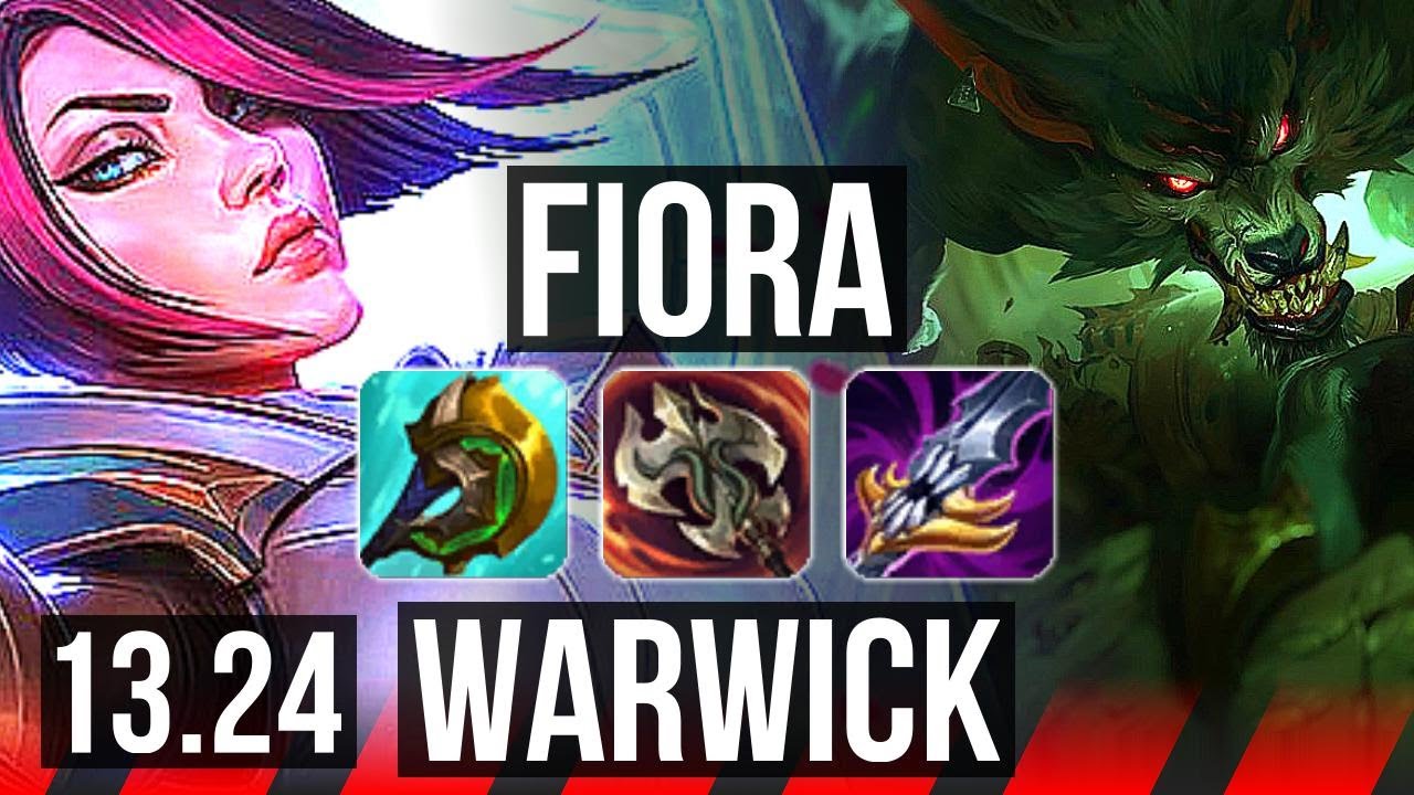 FIORA vs WARWICK (TOP) | 6 solo kills, 400+ games | NA Grandmaster | 13.24