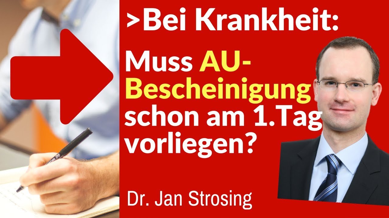 --► Krankmeldung und Arbeitsunfähigkeitsbescheinigung schon am 1.Tag?