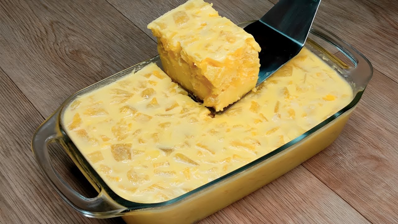 Delicioso POSTRE DE PI&Ntilde;A con solo 4 INGREDIENTES, f&aacute;cil y r&aacute;pido de preparar🍍| Mis Recetas Facilitas