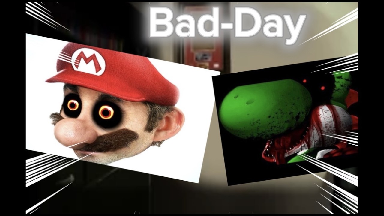 FNF | Bad-Day (Vs Mario Madness V2) But M and Yoshi sing it! [ M4RIO DAY SPECIAL ]