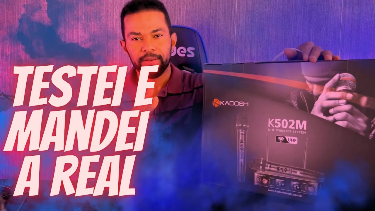 MICROFONE SEM FIO KADOSH K502M MICROFONE PARA IGREJA, PALESTRANTE, SHOW, BARZINHO, LIVES EVENTOS