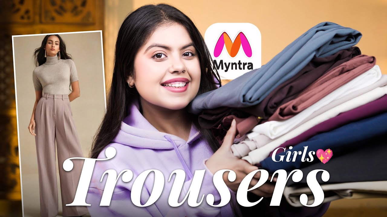 My New Korean Pants From Myntra 🌸 Huge Pants Haul For Office, College & Party | Priya Pandey