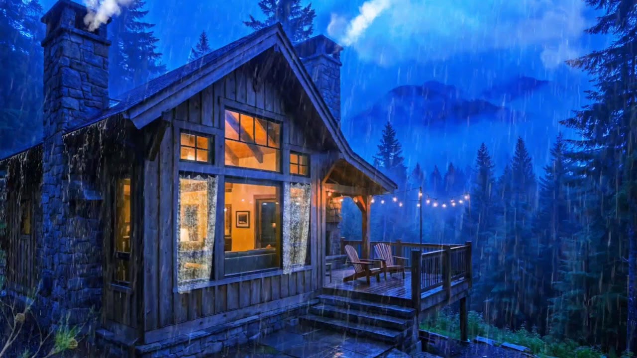 Sleep Deep Tonight 🪵🌧️ Cozy Cabin Rain on the Roof | Relax & Fall Asleep Now
