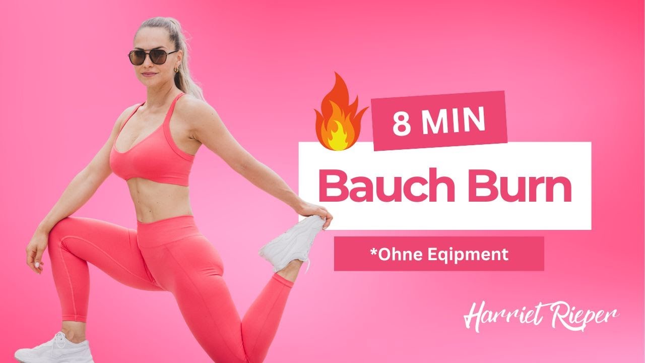 8 MIN AB WORKOUT | Home Workout | Flacher Bauch | 4 Wochen ABS Challenge