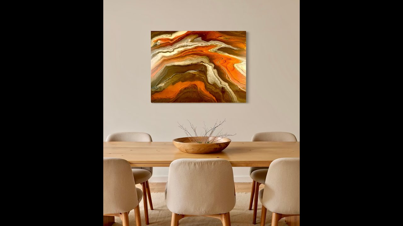 Beautiful Palette Acrylic Swipe  Acrylic Pour Painting, Flow Art, Fluid Art Technique,