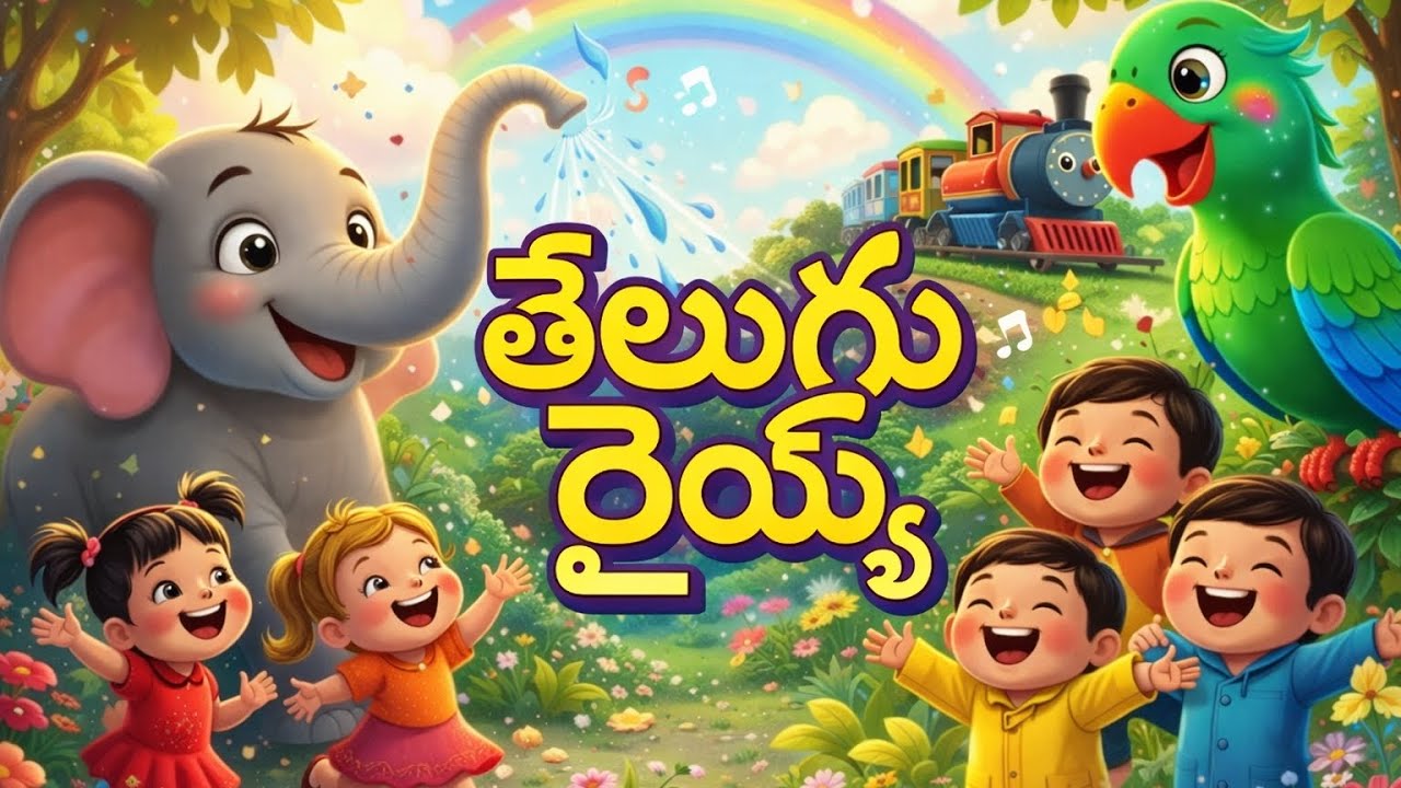 All Telugu rhymes|| kids rhymes|| chok chok rail vastundi|| chitti chilkamma|| enugumma enugu| 