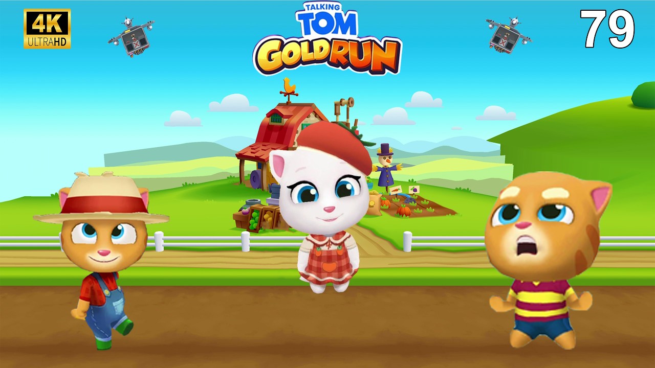 Talking Tom Gold Run Update Boos Fight 4K Part 79 UHD 60 FPS (Fullscreen)