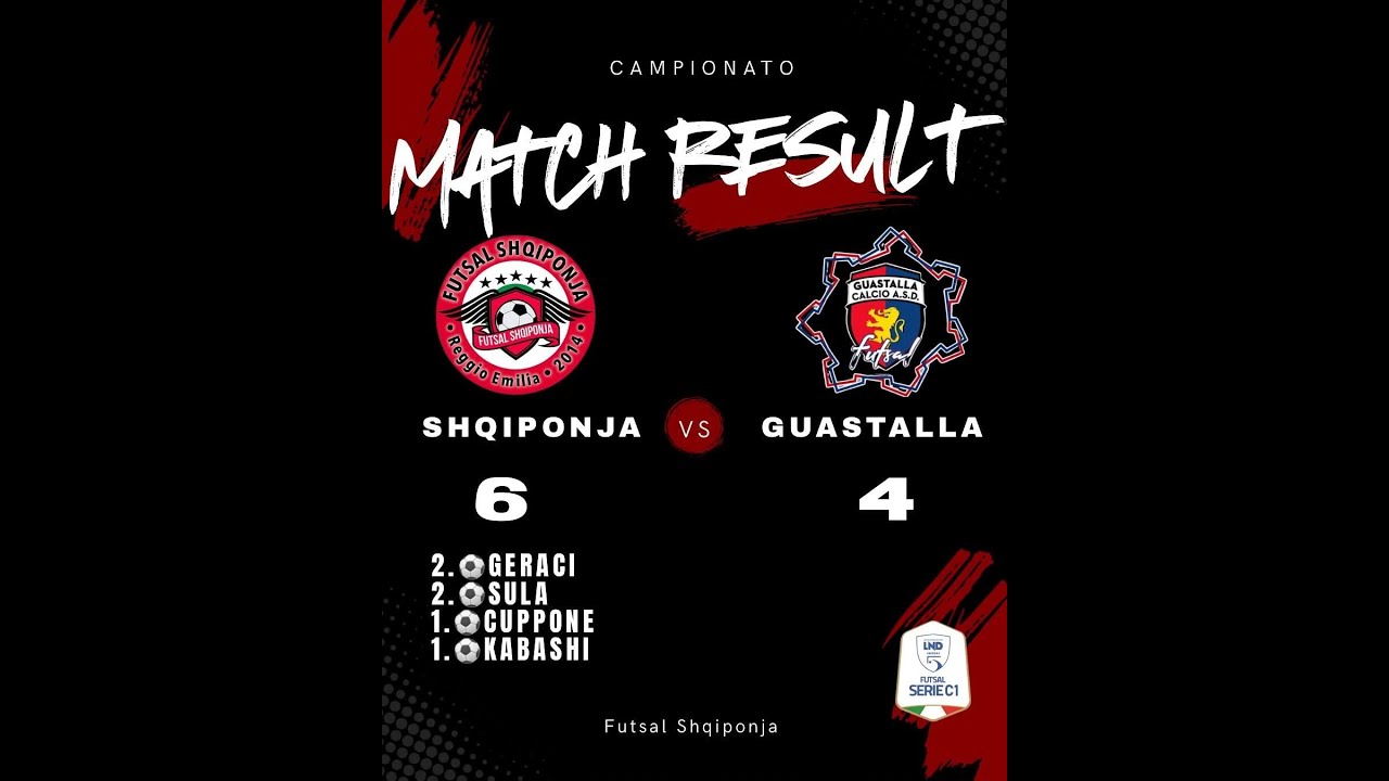 Futsal Shqiponja 6-4 Guastalla Futsal - Highlights 4' giornata di campionato di serie C12025/26