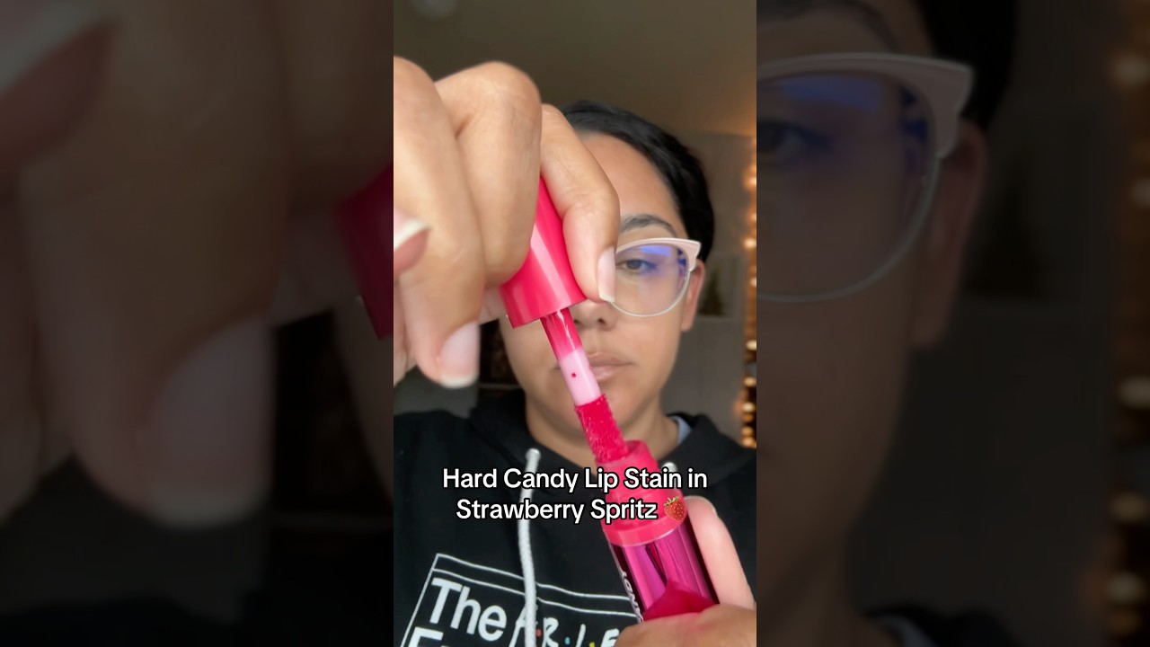 Hard Candy Lip Stain in Strawberry Spritz #lipstain #pinklips #pinklipstain #beautyonabudget