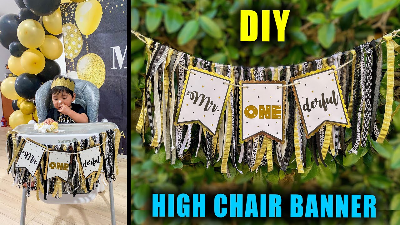 DIY MR. ONEDERFUL HIGH CHAIR GARLAND BANNER || Lucykiins