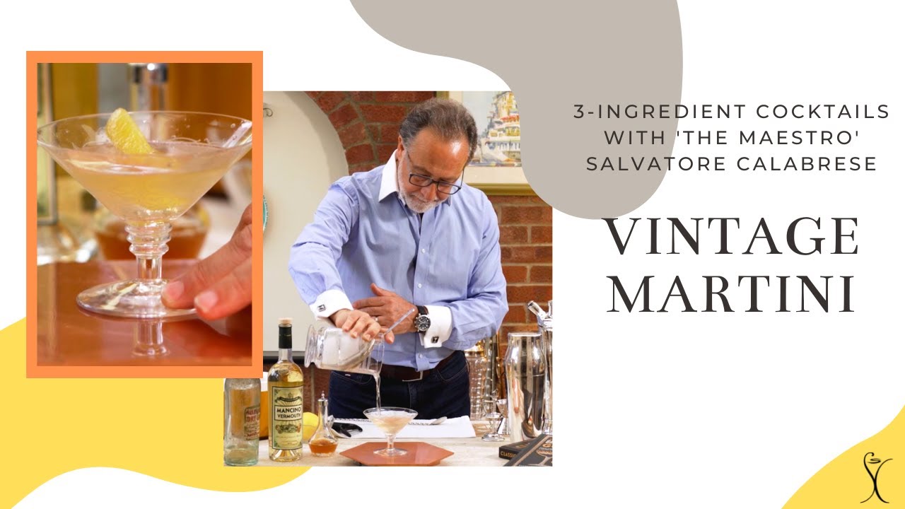 Vintage Martini using a 120 years old gin! - with The Maestro Salvatore Calabrese