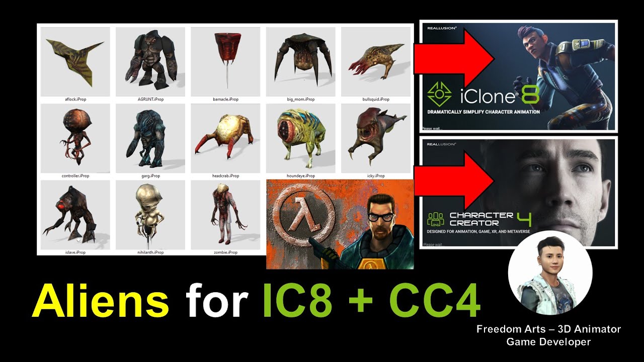 Old School Alien Pack 01 for Character Creator 4 and iClone 8