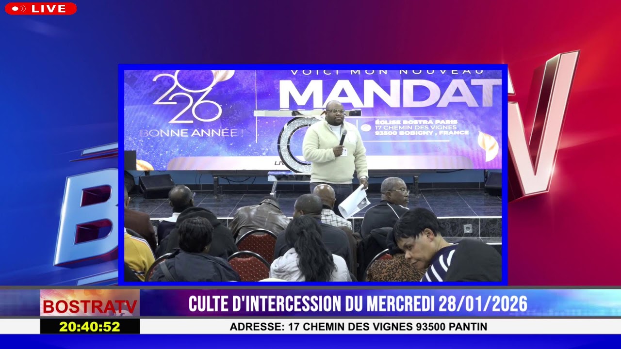 CULTE D'INTERCESSION DU MERCREDI 28/01/2026