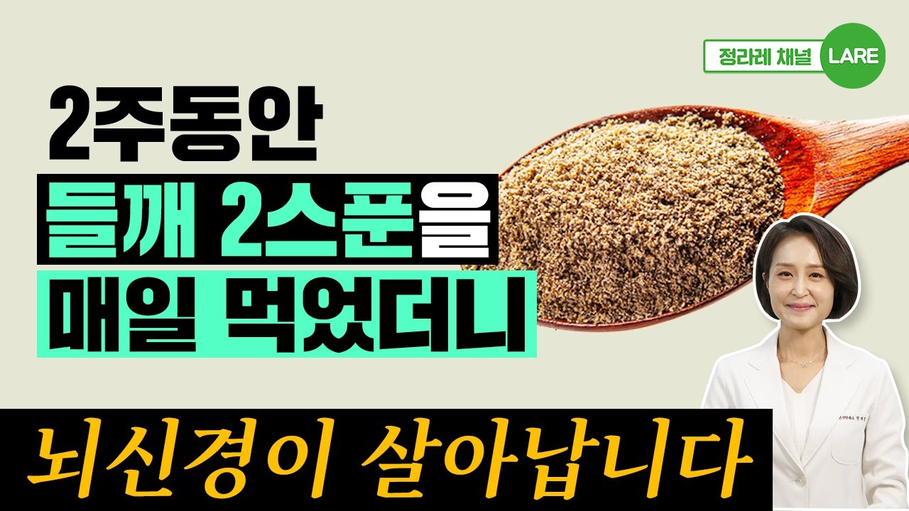 오메가 3 폭탄. 들깨를 매일 이렇게 먹으면 놀라운 효능이 생깁니다. [정라레]