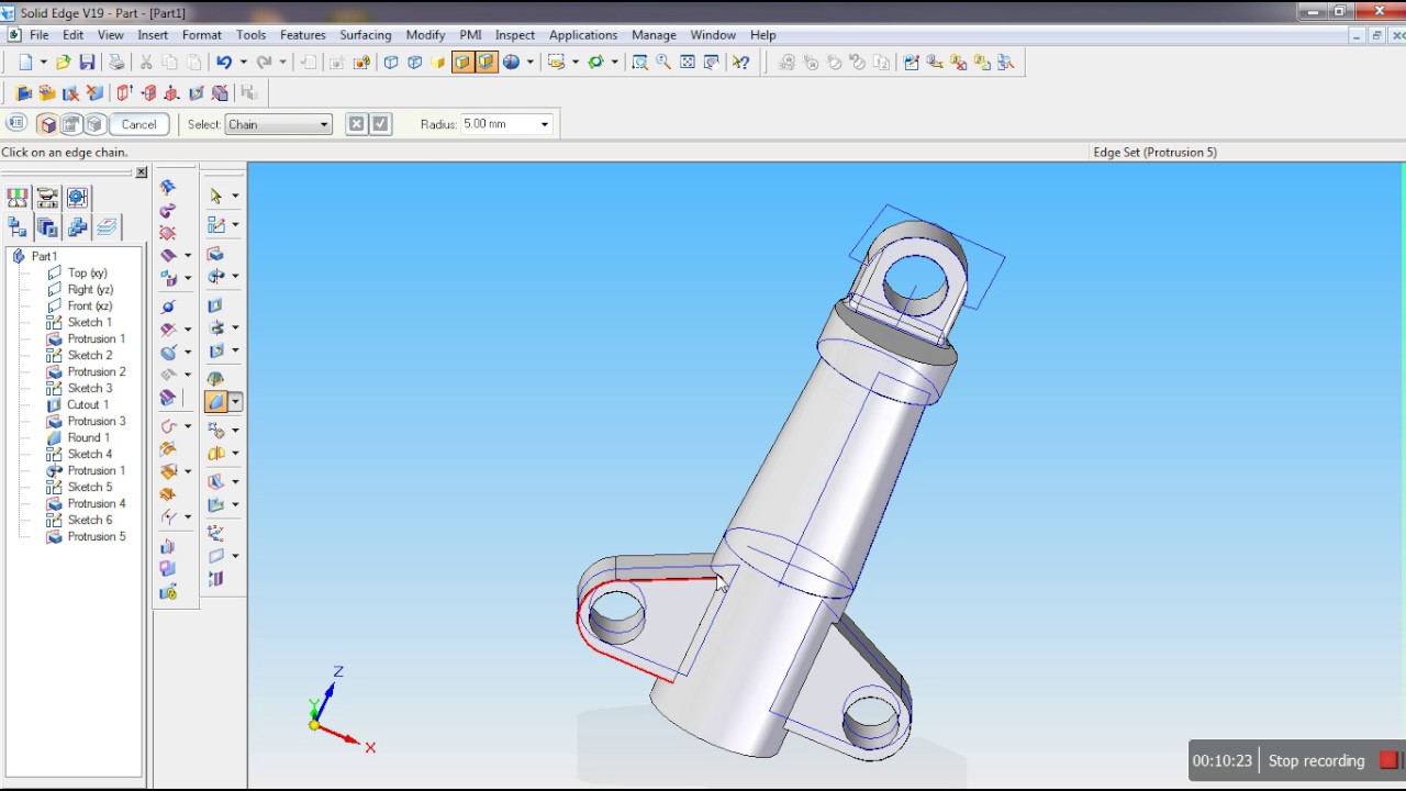 landing gear Assembly using Solid edge V19 (VTU CBCS Scheme)