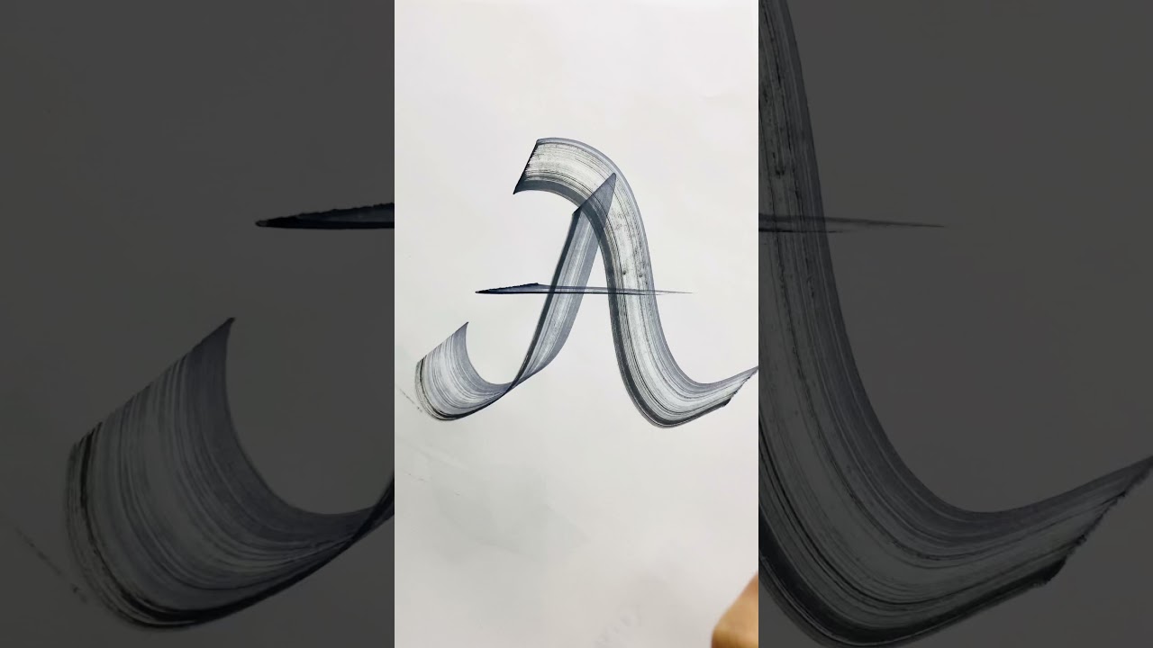 &lsquo;A&rsquo; In CALLIGRAPHY with Copic Wide Marker//Shorts//Capital