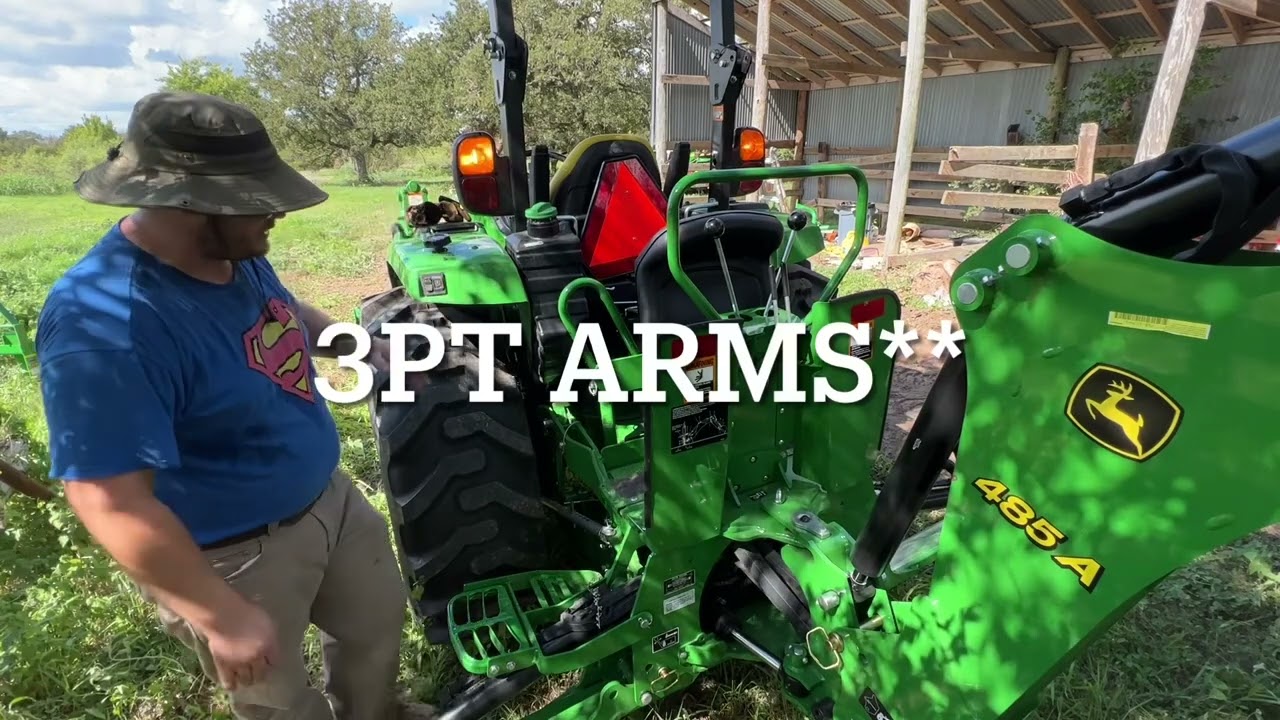 Uninstalling the Backhoe on a John Deere 4 Series Tractor.