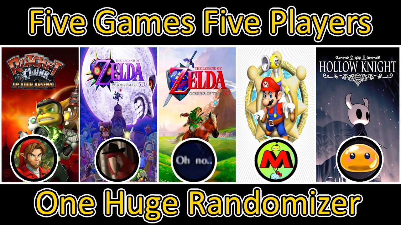 5 Player 5 Game Archipelago Randomizer – OOT, MM, Hollow Knight, Mario Sunshine & Ratchet 3
