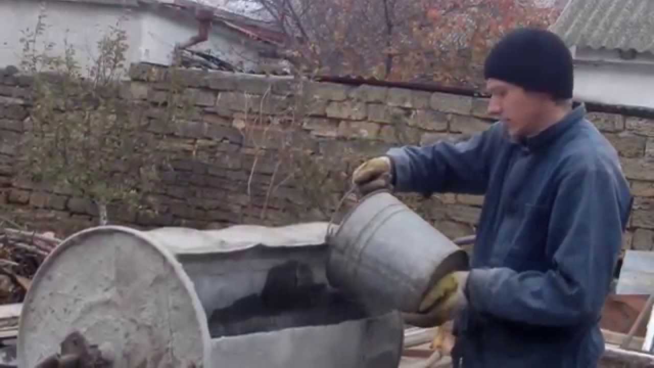 Бетономешалка с ручным приводом