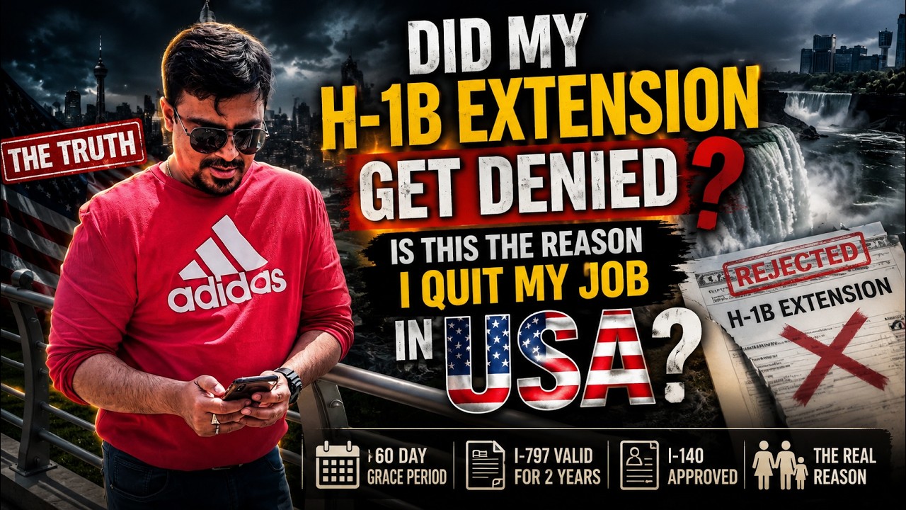 Мне отказали в продлении визы H-1B? | Настоящая причина, почему я уволился с работы в США #h1bvisa