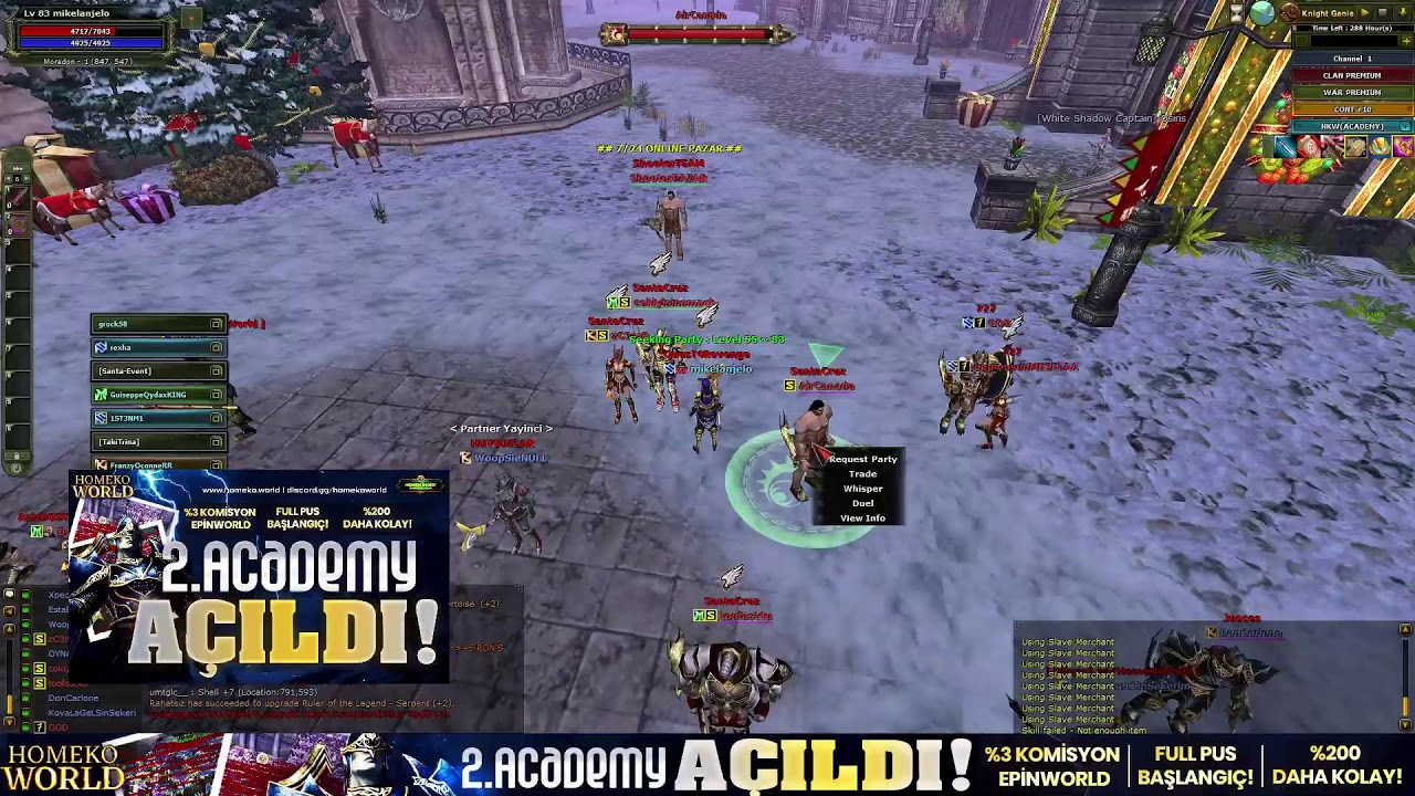 HomekoWorld 3.Ayında Yeni Academy Binlerce Oyuncuyla Açıldı! | %200 Kolay! | Full PUS Hediye! | #hkw