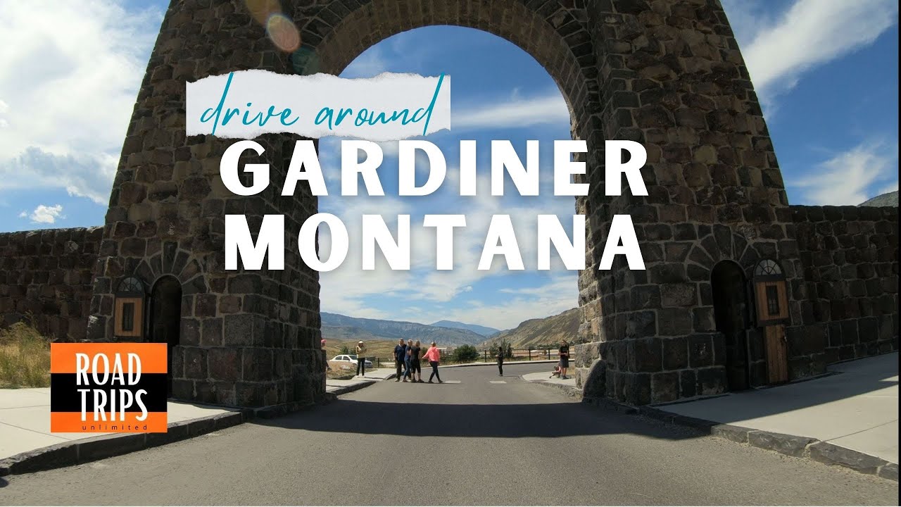Drive from Yellowstone National Park North Entrance to Gardiner, Montana GoPro 4K