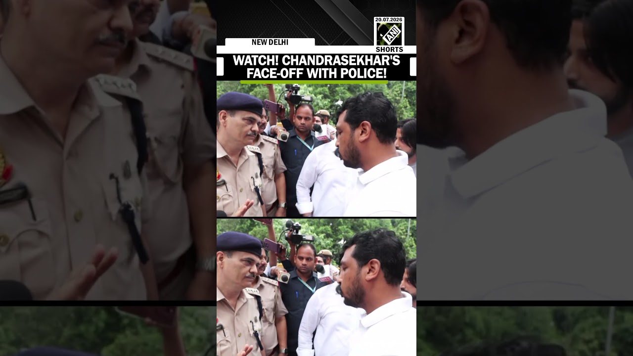 Watch: Chandrasekhar Azad faces off with police after reaching Jantar Mantar for CJP protest