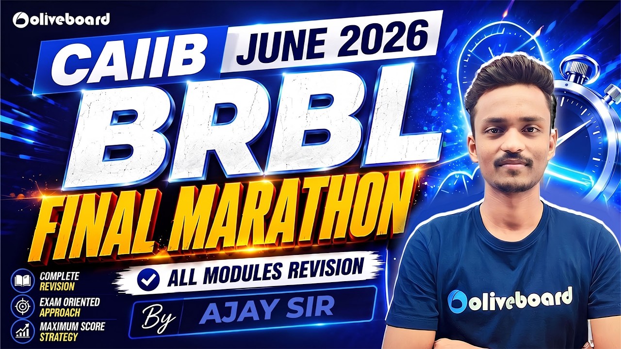 CAIIB BRBL FINAL MARATHON June 2026 | All Modules Revision | CAIIB BRBL Maha Marathon Oliveboard