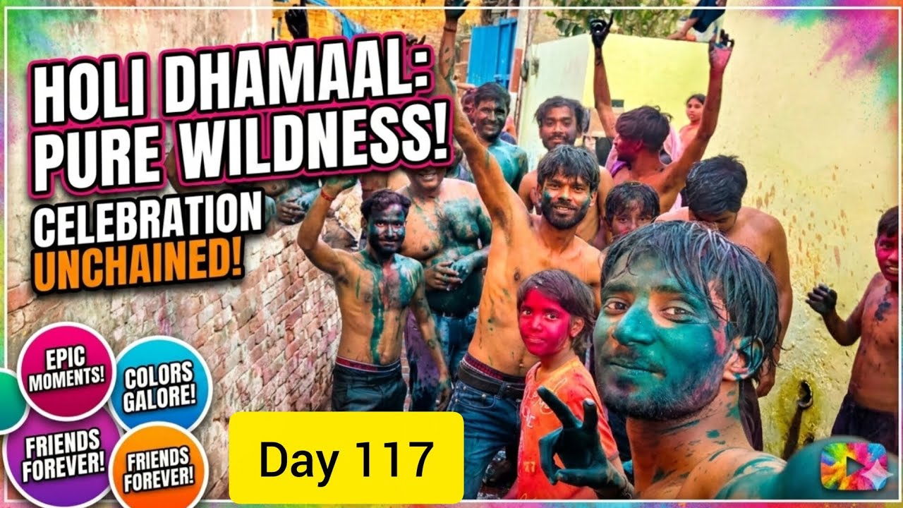 Holi dhamaal special vlog || #day117 #trending #holispecial #holicelebration #holiparty #viralvlog 