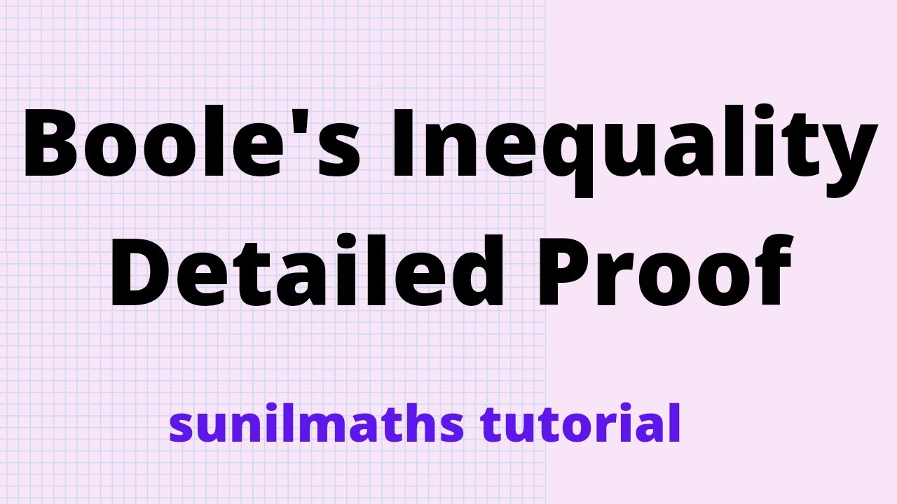 Booles inequality in Statistics