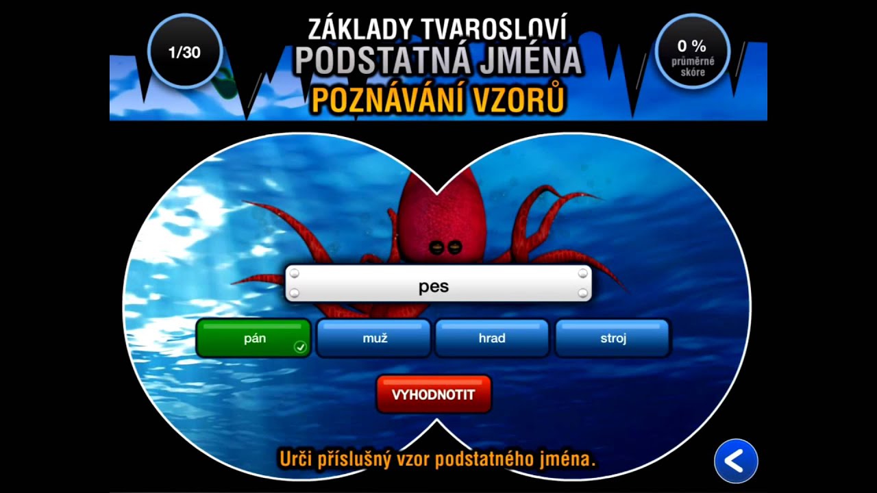 Tvaroslov&iacute; - podstatn&aacute; jm&eacute;na (iPAD)