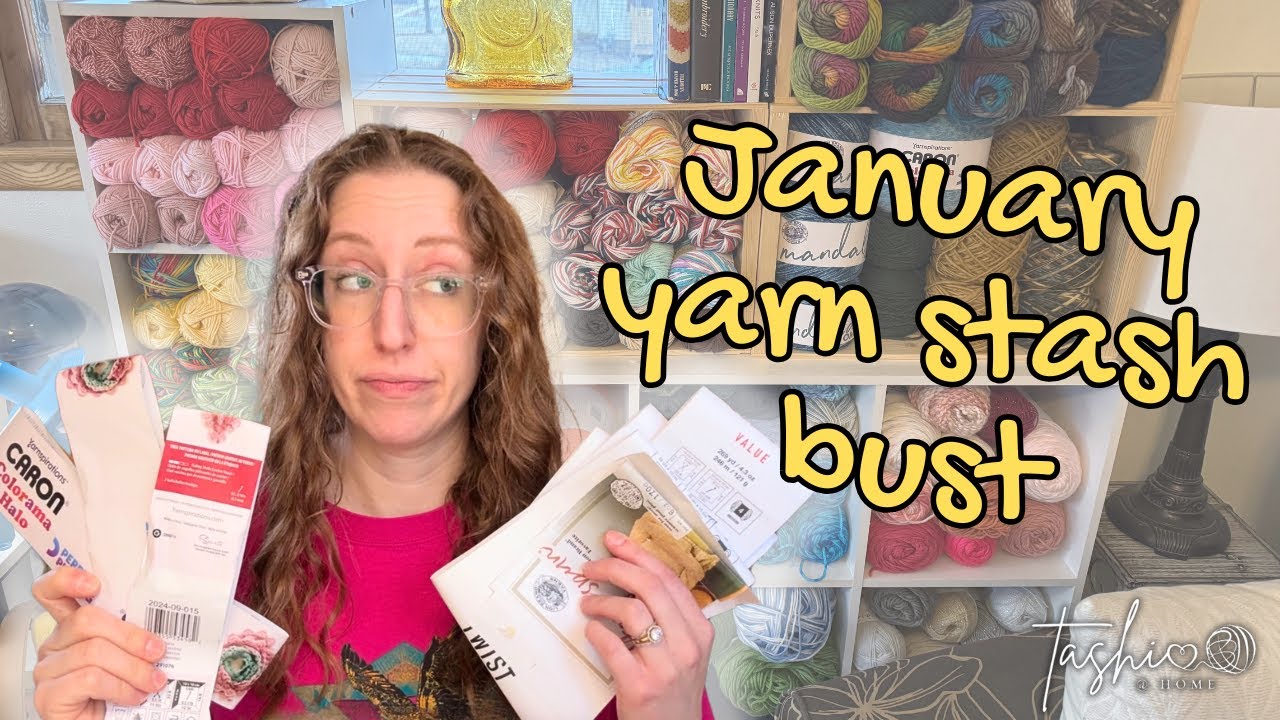 Crochet stash challenge 🧶 I only used yarn I had the whole month of January! // Tashi at Home