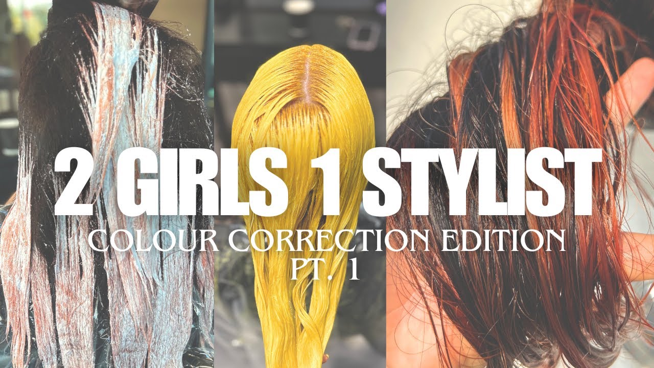 2 Girls 1 Stylist: Colour Correction Edition Pt.1 - Black & Red Box Dye/White Blonde Transformations