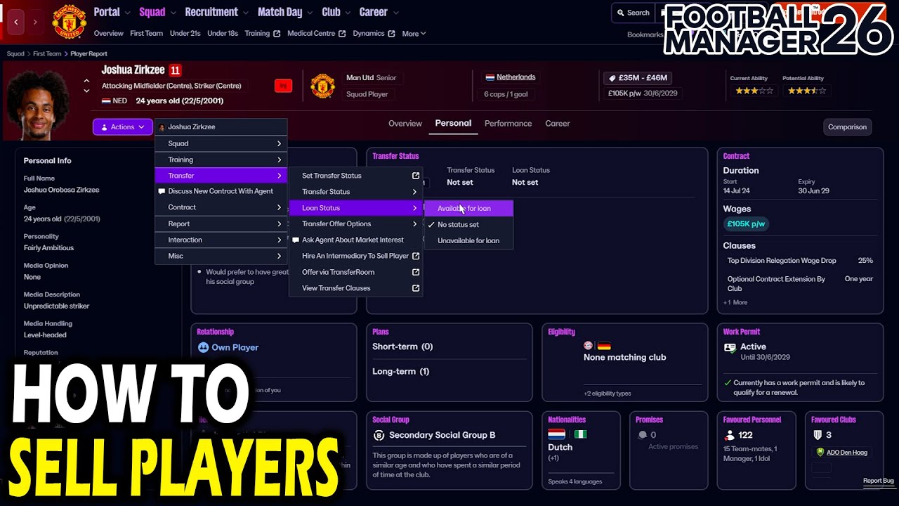 Как продавать игроков на FM 26