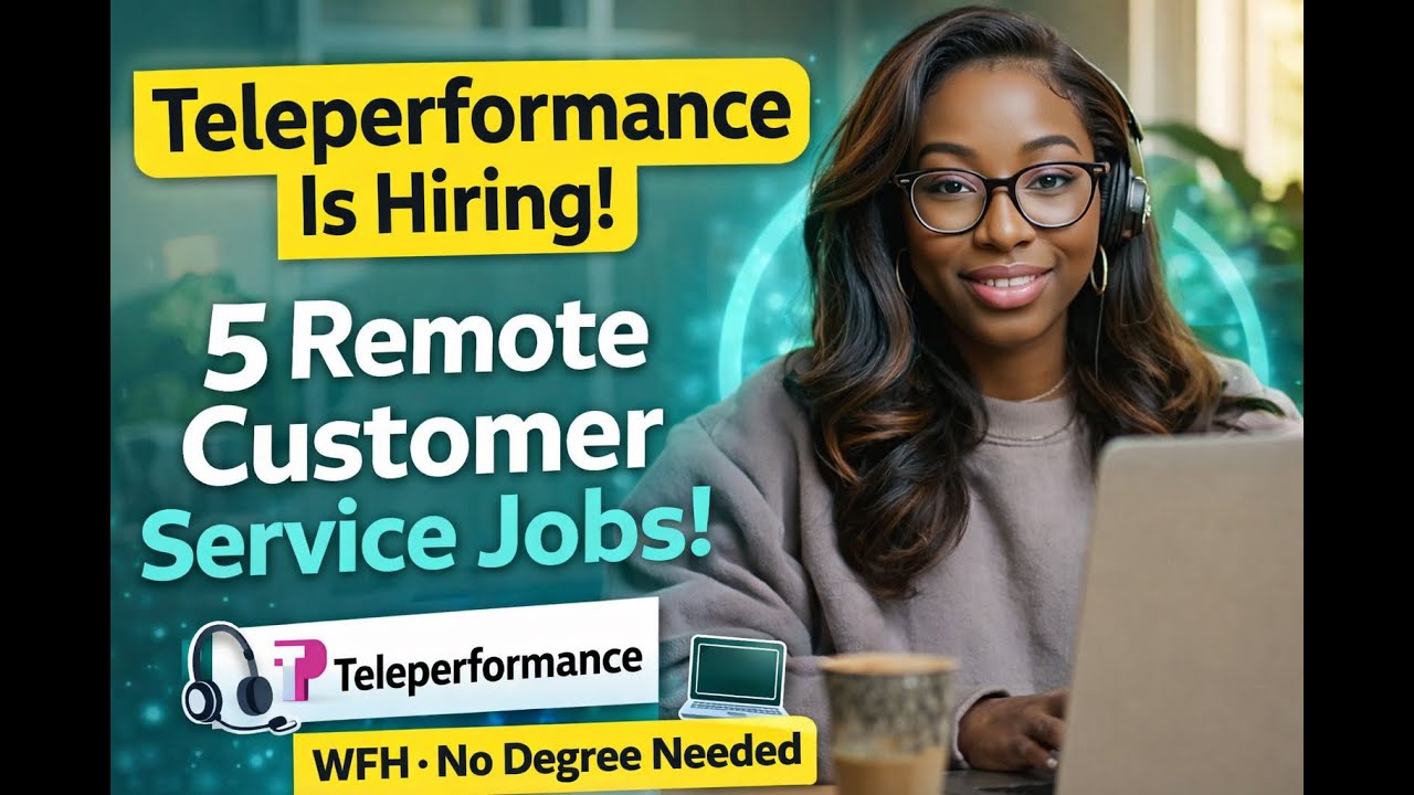 ⭐ Teleperformance Is Hiring! Remote Customer Service Jobs You Can Apply For Today (No degree needed)