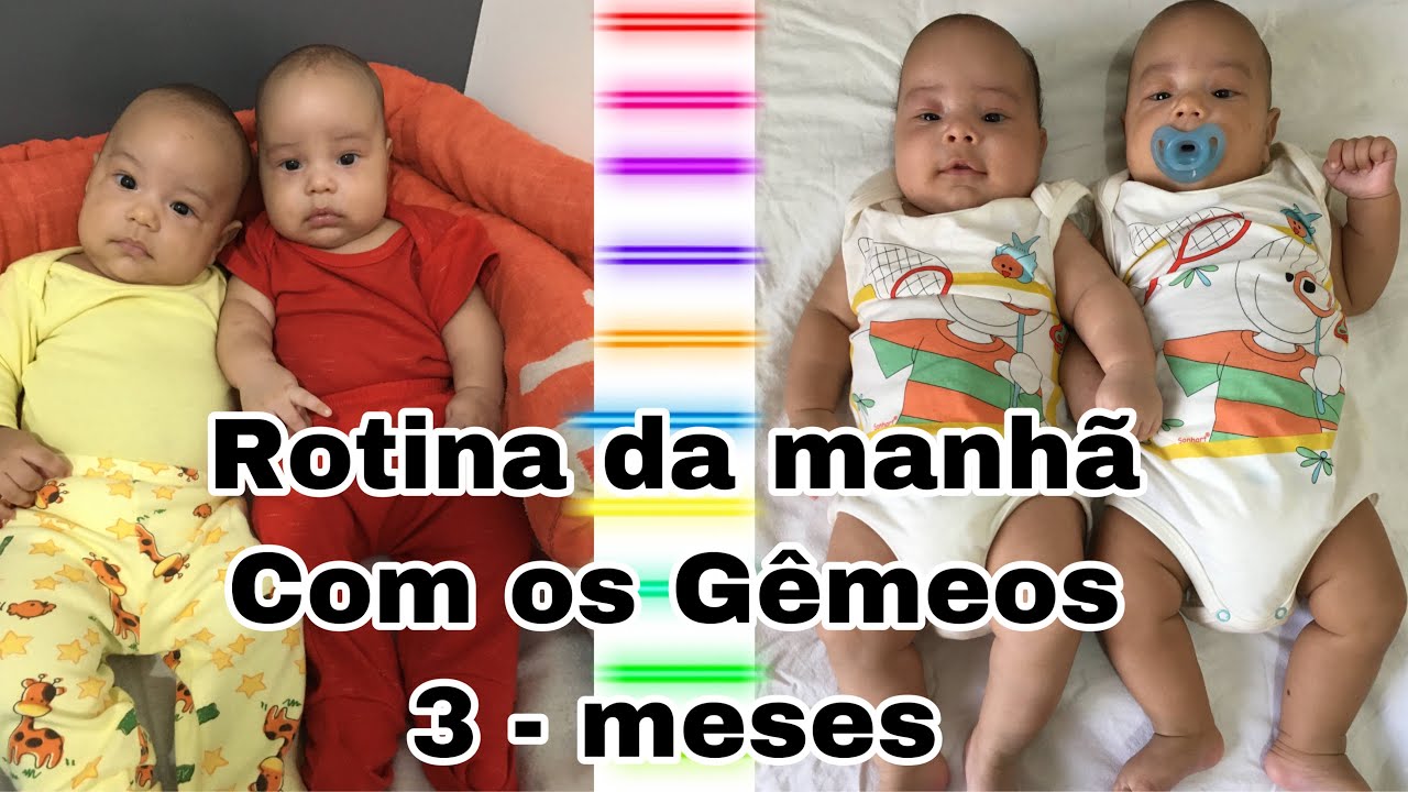Rotina da Manhã com os Gêmeos - 3 meses