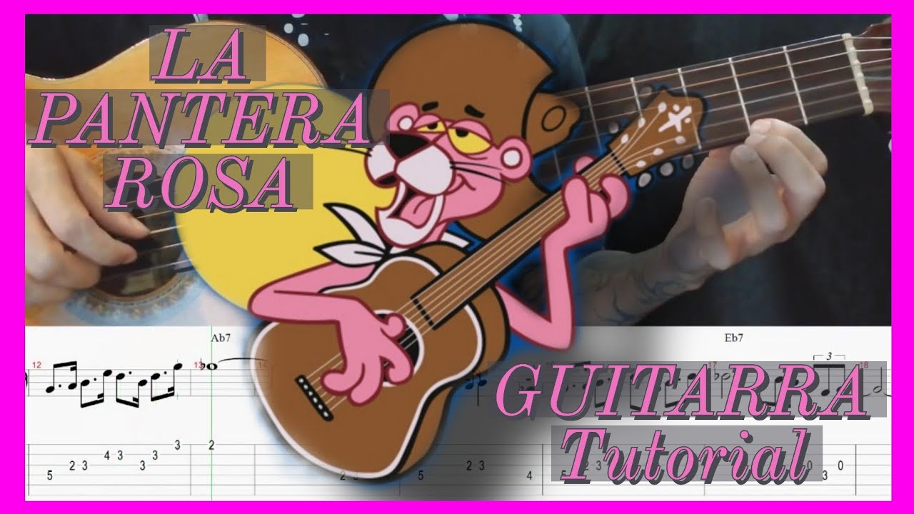 la pantera rosa guitarra - explicación punteo y acompañamiento, acordes, ritmo. link descarga pdf