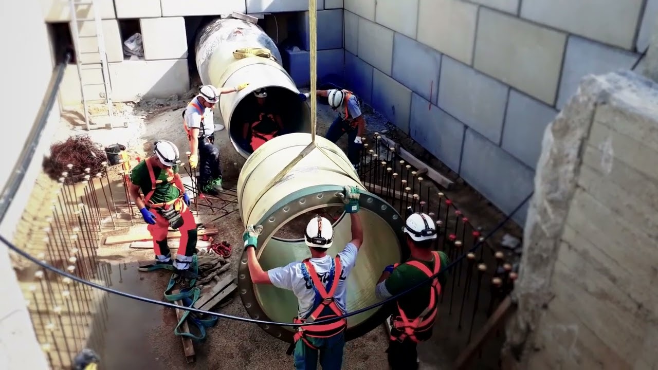 Adduttrici Coghinas I - Castelsardo Lu Bagnu (SS): relining con tubi in PRFV DN1200mm.
