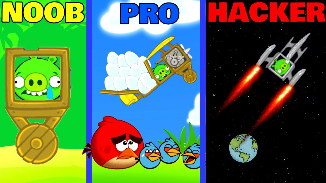 Bad Piggies - NOOB vs PRO vs HACKER