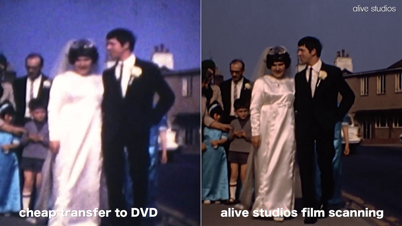 Comparing cheap Super8 Cine Film to DVD transfer against Alive Studios transfer Example 2 (2017)