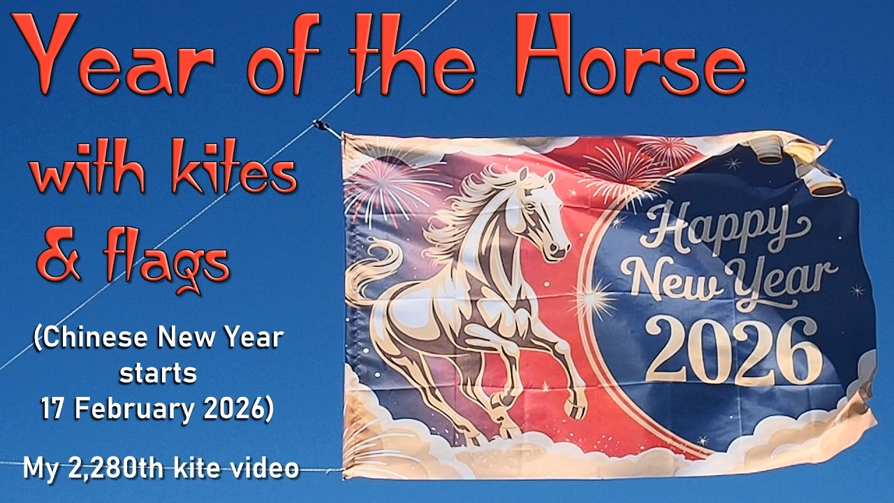 Year of the Horse with kites, flags, and more