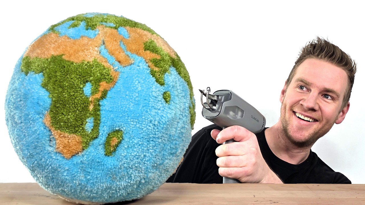 Создаю 3D-КОВЕР в виде земного шара методом тафтинга!