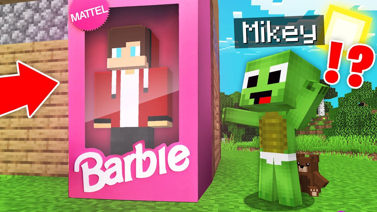 Джей-Джей превратился в Барби и потроллил Майки в Minecraft — Minecraft Challenge — пародия на Ma...