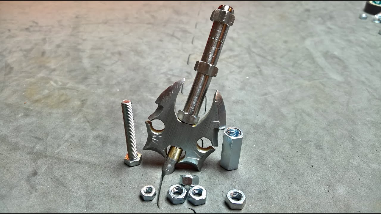 DIY Double Bladed Axe From Nuts And Bolts